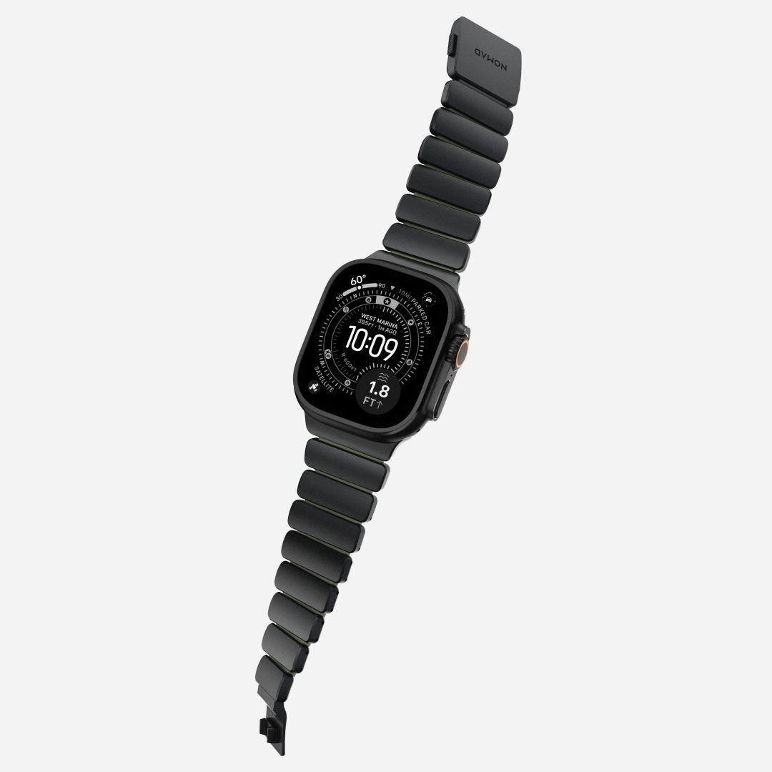 Nomad Stratos Band for Apple Watch 45/46/49mm Black Titanium/Forest Green