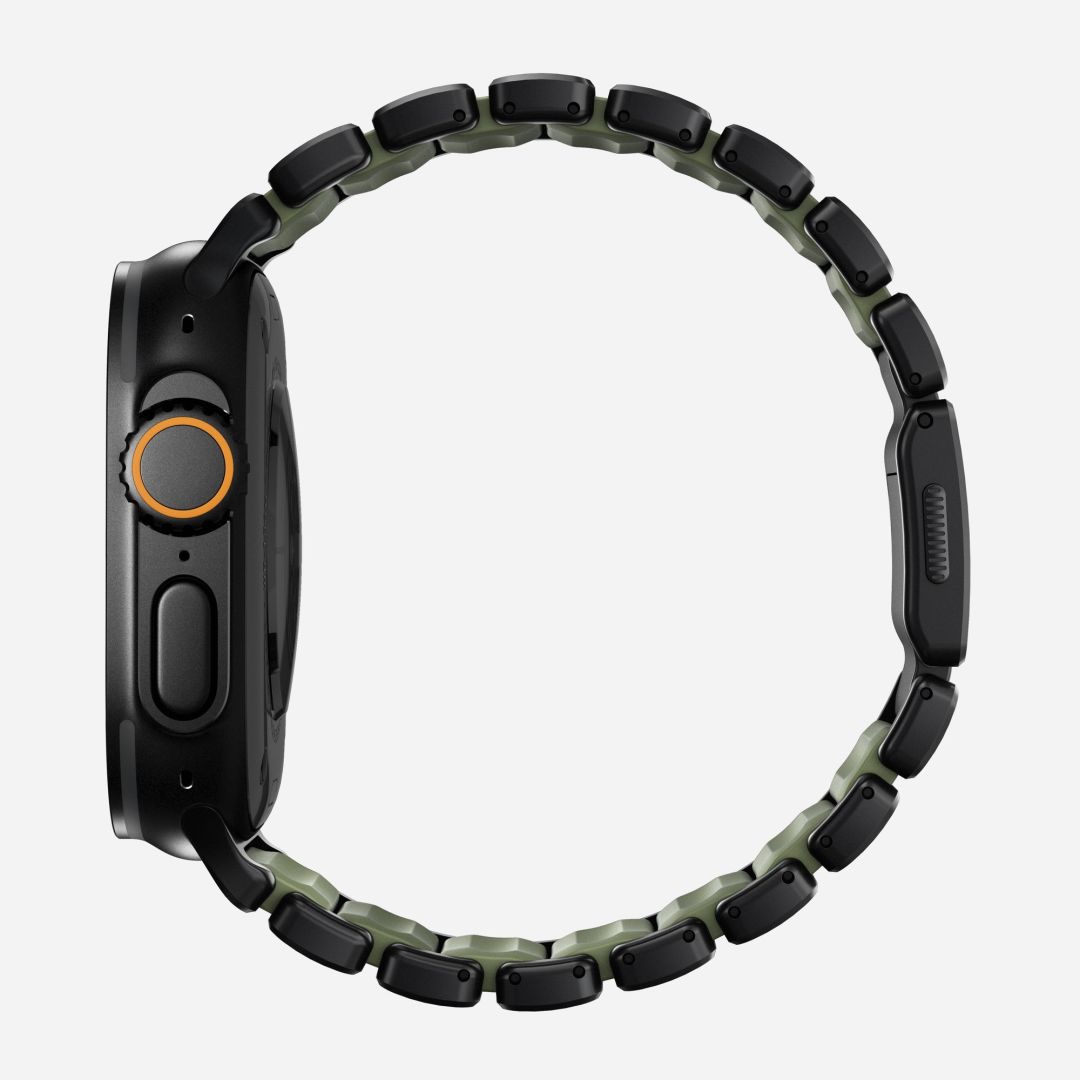 Nomad Stratos Band for Apple Watch 45/46/49mm Black Titanium/Forest Green