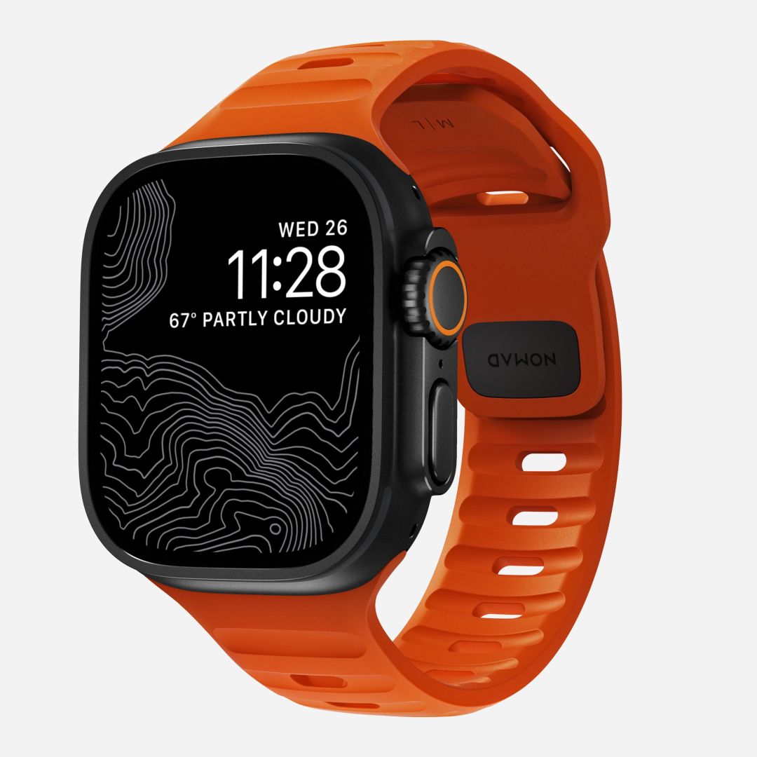 Nomad Sport Strap M/L Apple Watch 49mm/46mm/45mm/44mm/42mm Ultra Orange