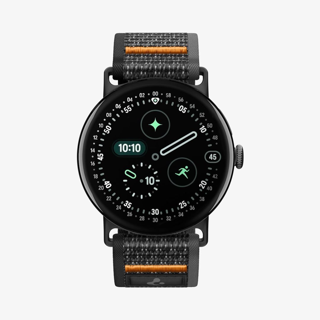 Spigen Athlex Air Band for Google Pixel Watch 5/4/3 41mm/2/1 Active Black Orange