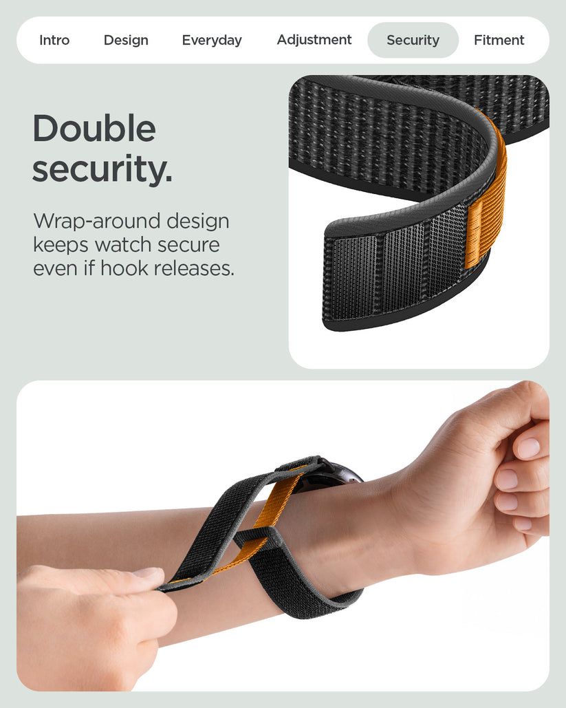 Spigen Athlex Air Band for Google Pixel Watch 5/4/3 41mm/2/1 Active Black Orange