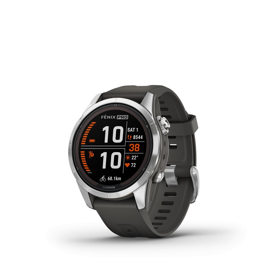 Garmin fenix 7S Pro Solar Edition Silver with Graphite Band