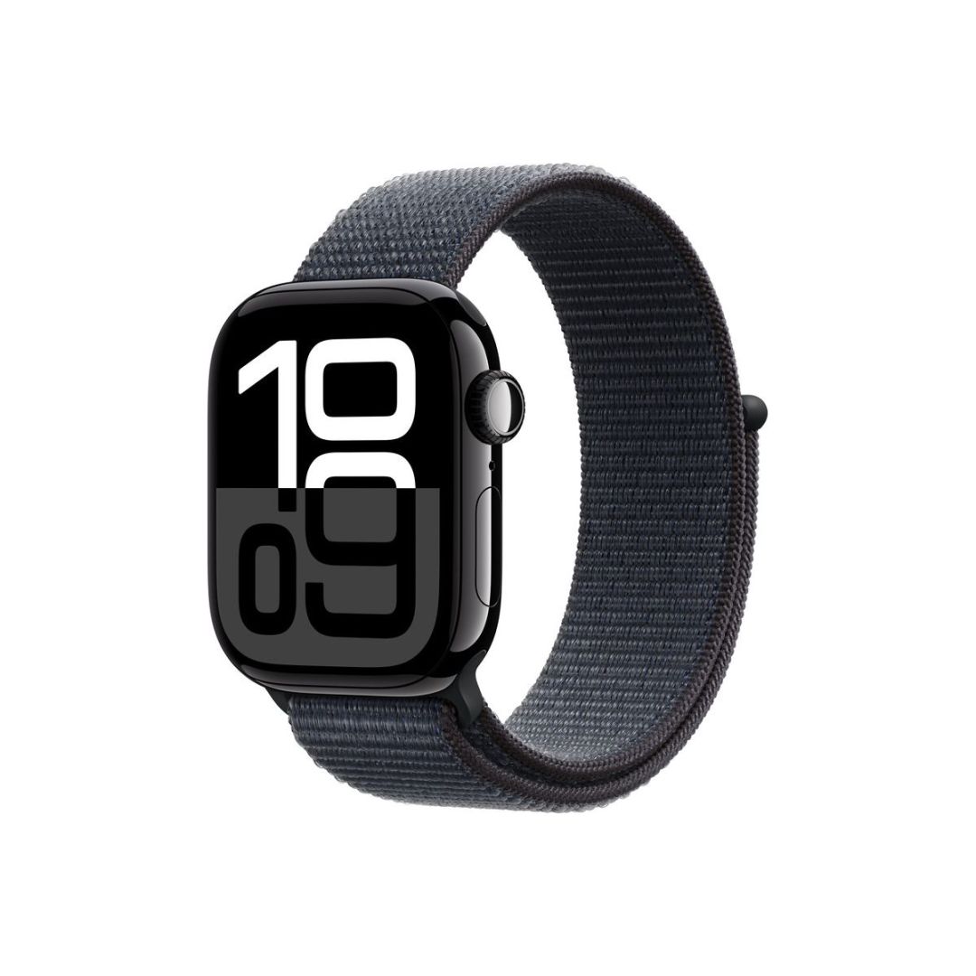 Apple Watch S10 GPS 42mm Jet Black Alu Case with Ink Sport Loop