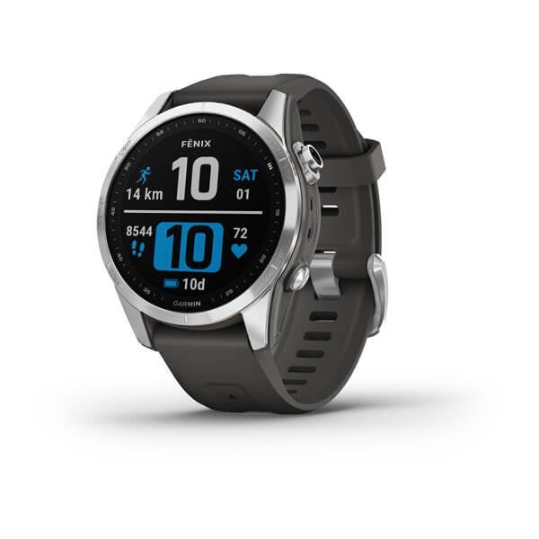 Garmin fenix 7S Silver with Graphite Band