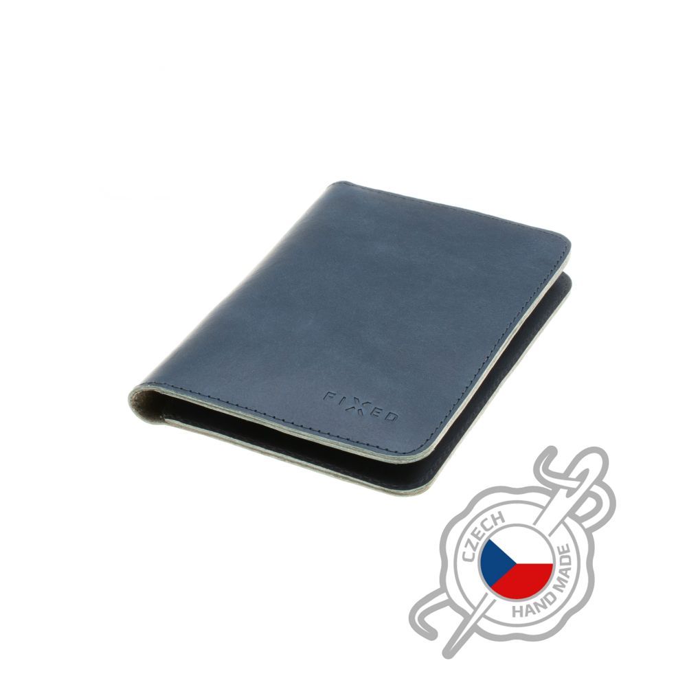 FIXED Passport valódi bőr  pénztárca , kék
