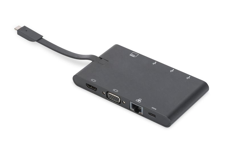 Digitus 9in1 Universal Travel Docking Station Black