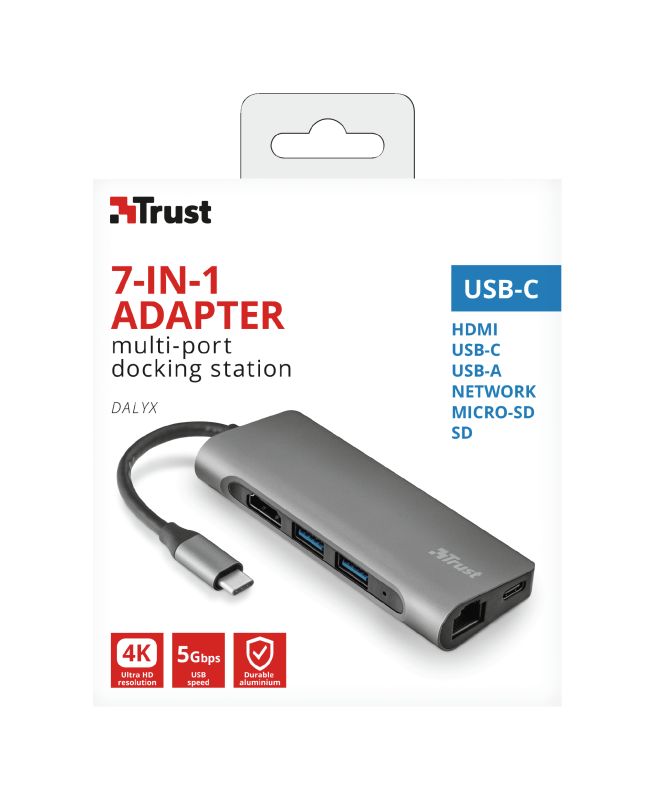 Trust Dalyx Aluminium 7-in-1 USB-C Multiport Adapter