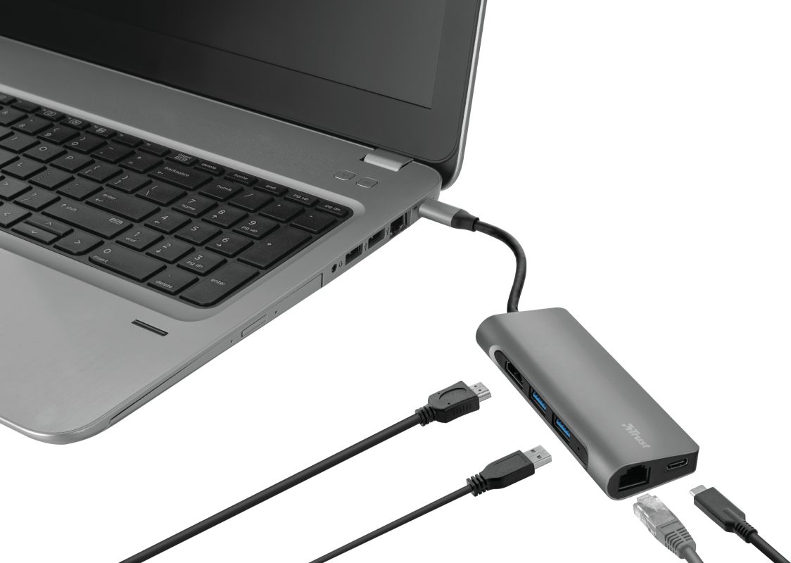 Trust Dalyx Aluminium 7-in-1 USB-C Multiport Adapter