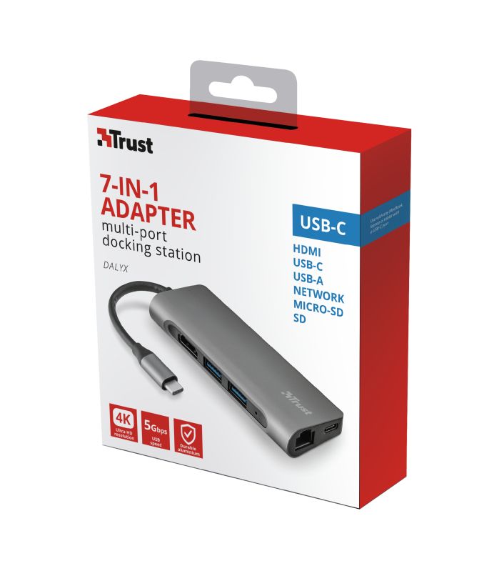 Trust Dalyx Aluminium 7-in-1 USB-C Multiport Adapter