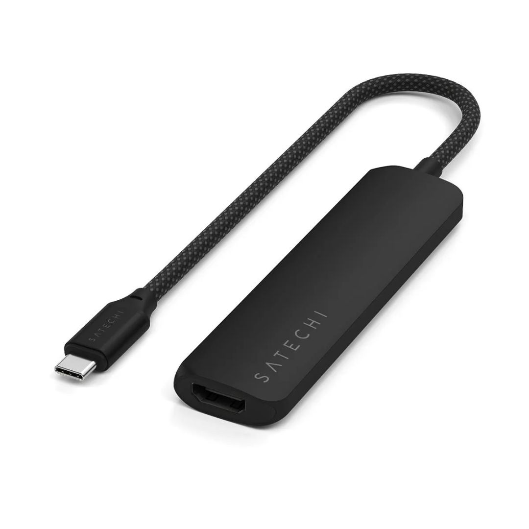 Satechi 4-in-1 USB-C Slim Multiport Adapter 4K Black