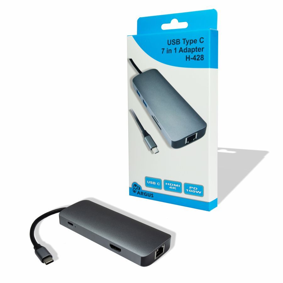 Inter-Tech H-428 7in1 USB Type C hub