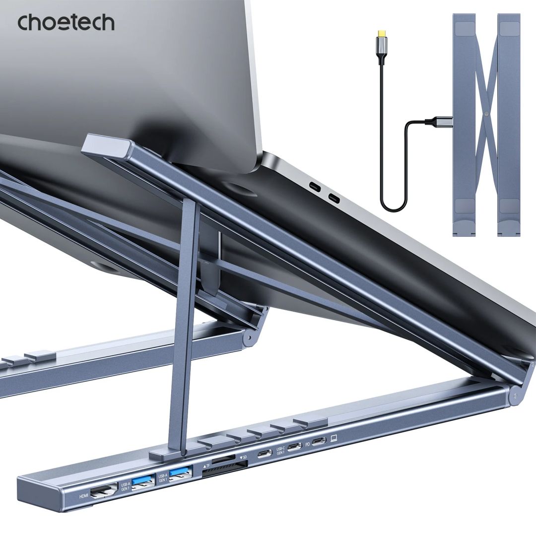 Choetech  HUB-M48 Choetech 7-in-1 Type-C to HDMI HUB Stand Grey