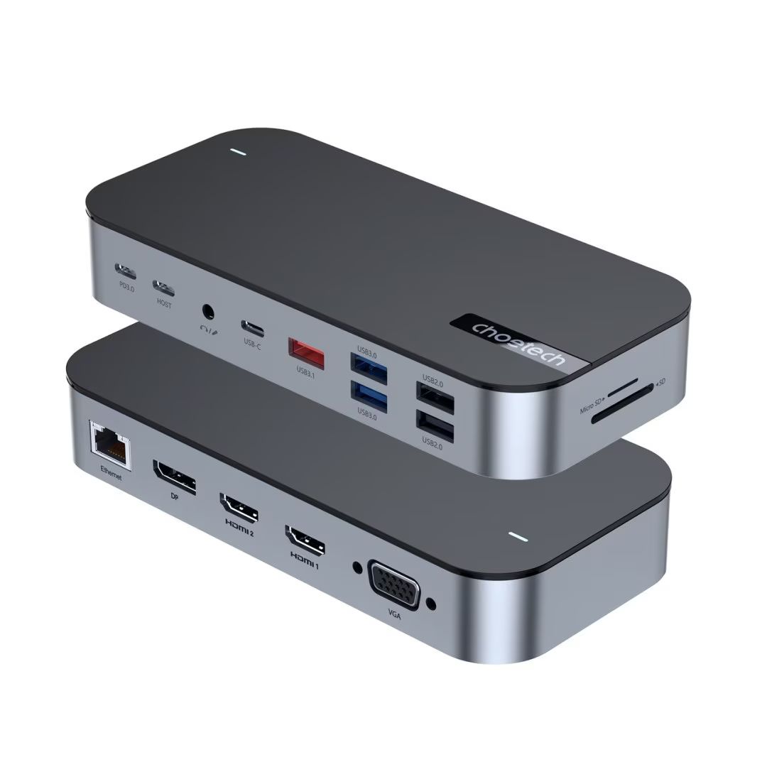 Choetech  HUB-M52 15in1 USB-C Multiport Adapter Grey
