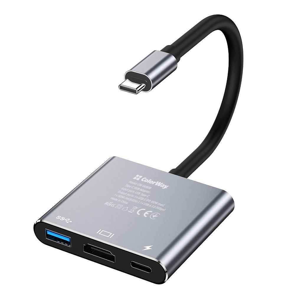 ColorWay CW-HUB08 USB-C 3-in-1 Docking Station