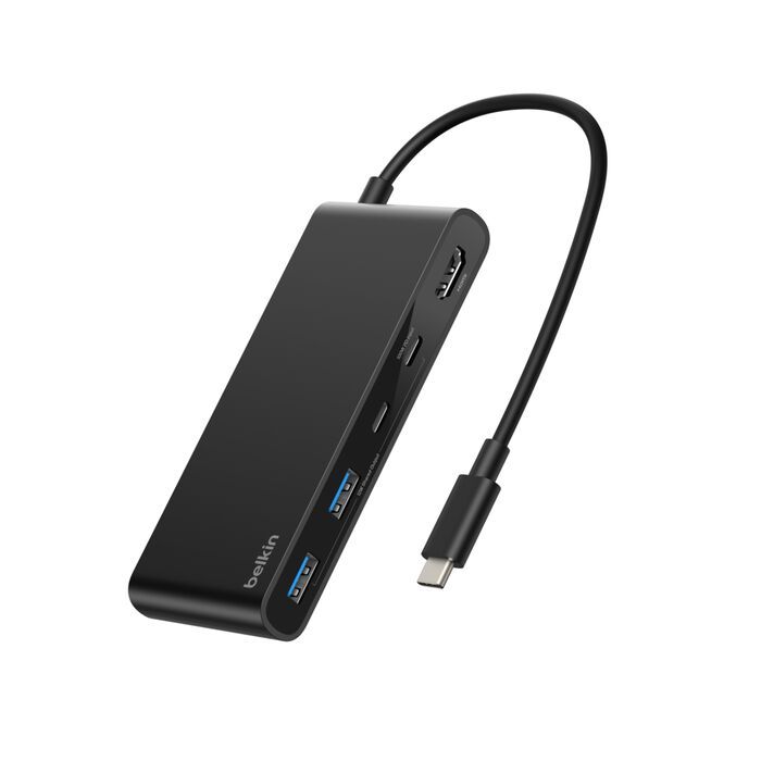 Belkin Connect 7-Port USB-C Hub with Dual USB-C Ports Black