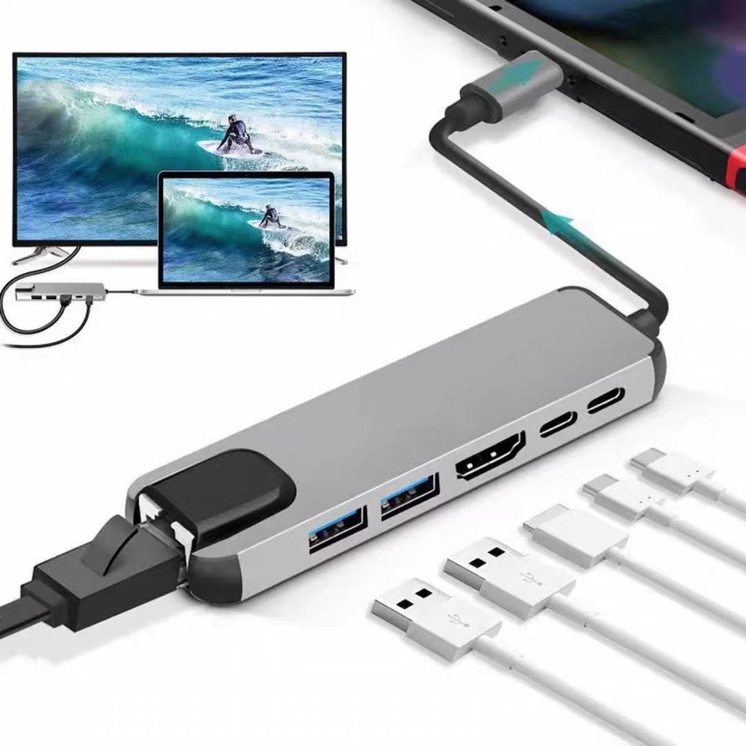 Gembird A-CM-COMBO5-06 USB Type-C 5-in-1 Multi-Port Adapter Space Grey