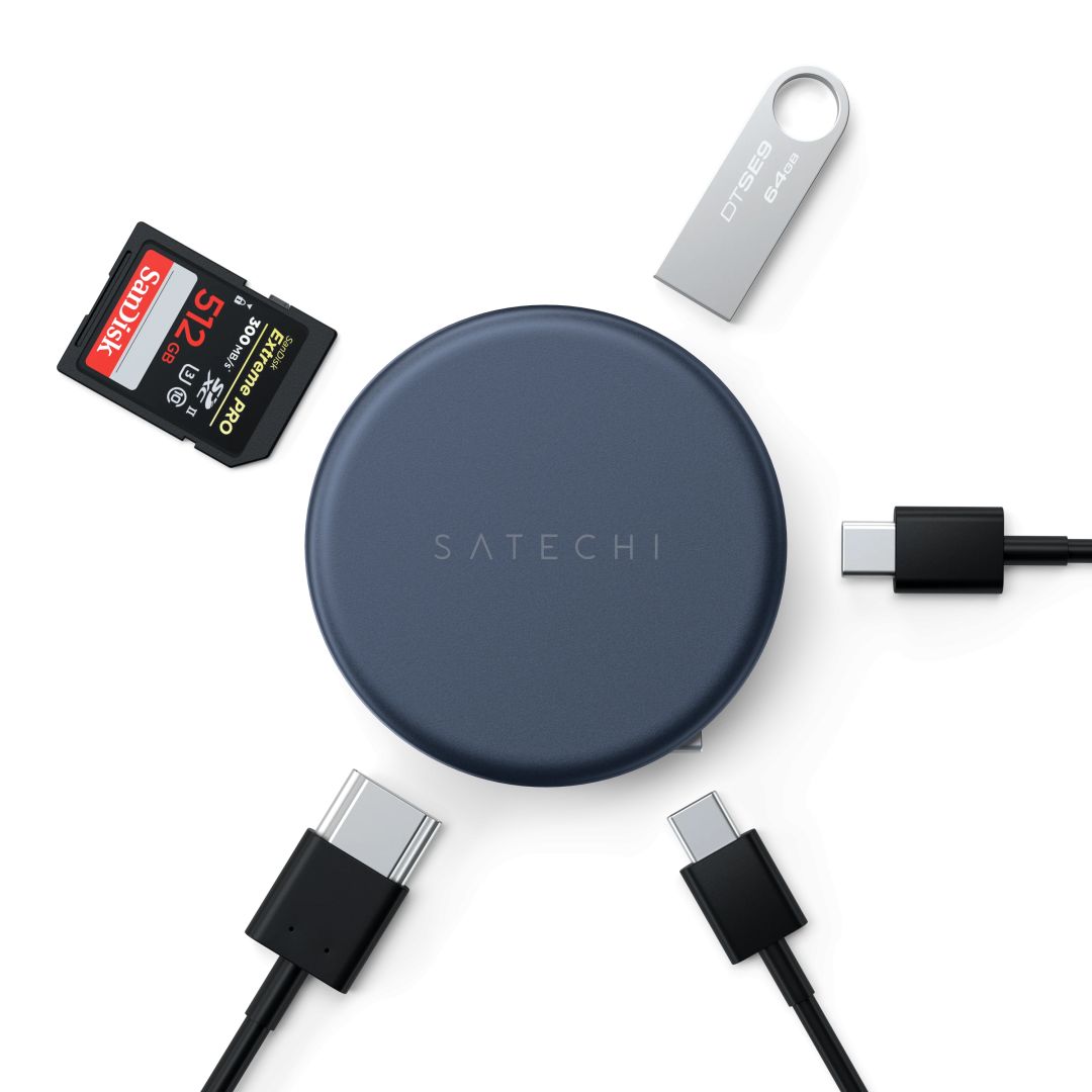 Satechi OntheGo 5-in-1 Multiport Adapter Indigo