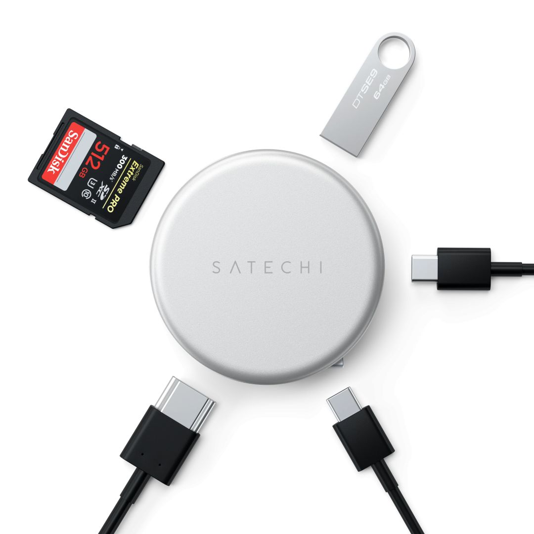 Satechi OntheGo 5-in-1 Multiport Adapter Silver