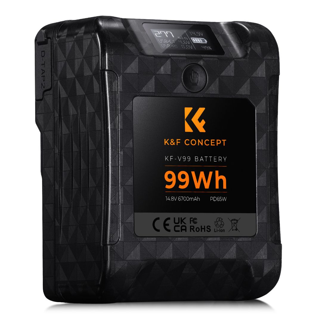 K&F Concept V-Mount 6700mAh Powerbank Black