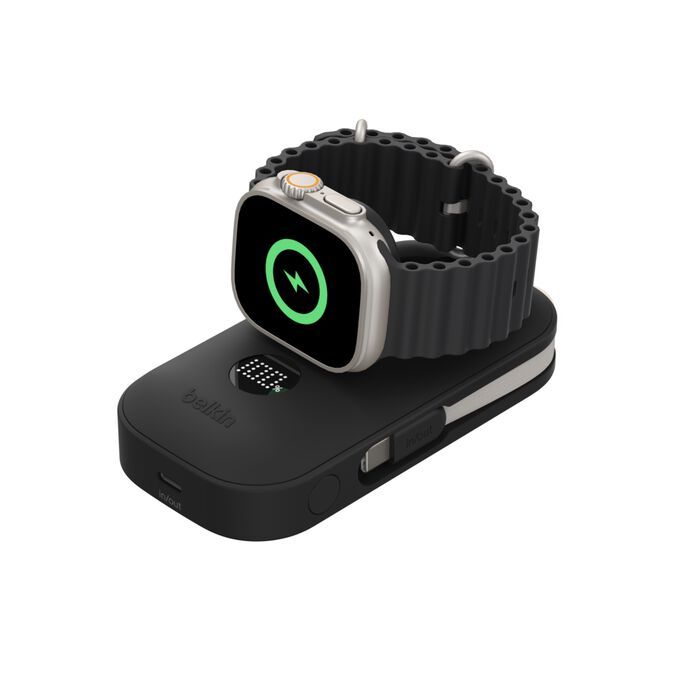 Belkin BoostCharge Pro 10000mAh PowerBank with Apple Watch Charger Black