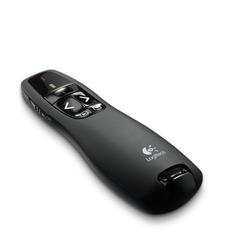 Logitech R400 Laser Presentation Remote Wireless Presenter Red Laser Black