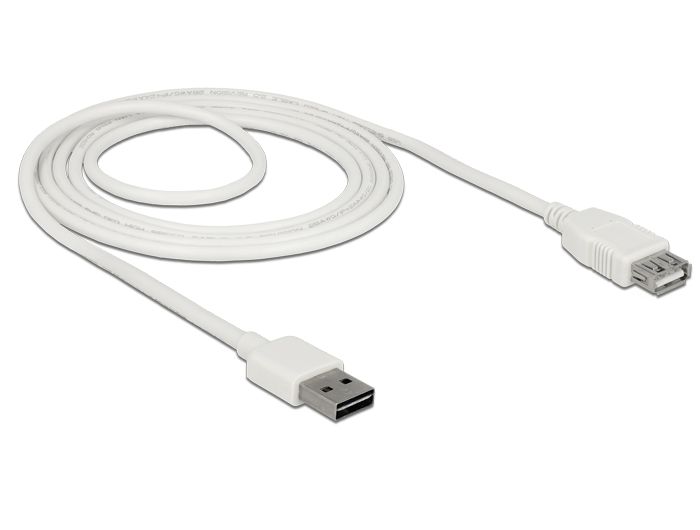 DeLock Extension cable EASY-USB 2.0 Type-A male > USB 2.0 Type-A female 2m White