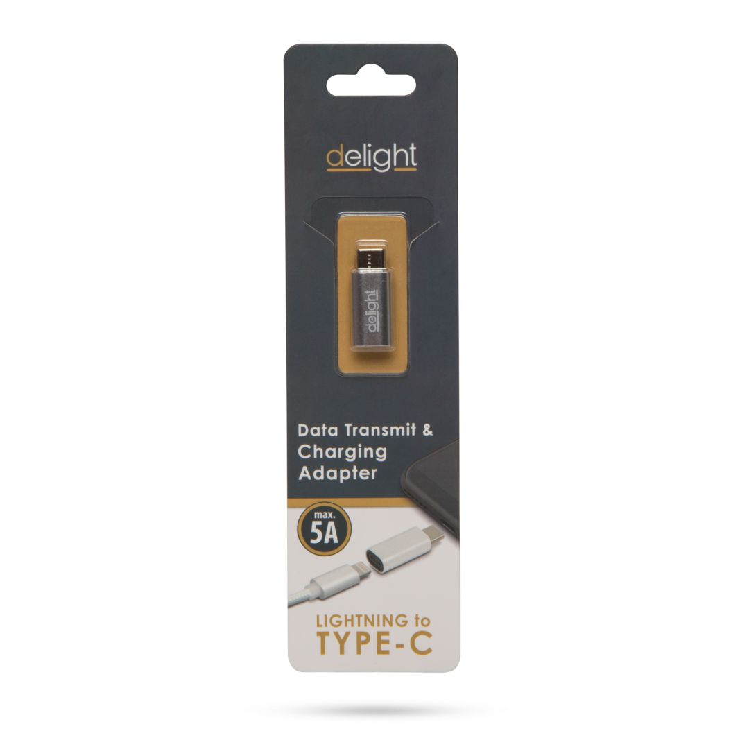 Delight USB Type-C - iPhone Lightning adapter Silver
