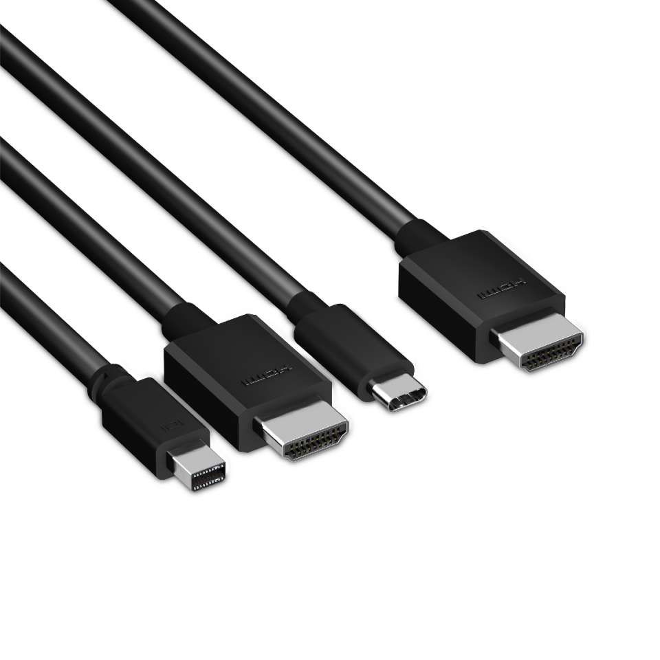 Club3D USB Type C + HDMI + MiniDisplayPort 1.2 to HDMI 4K60Hz HDR M/M Active Adapter Black