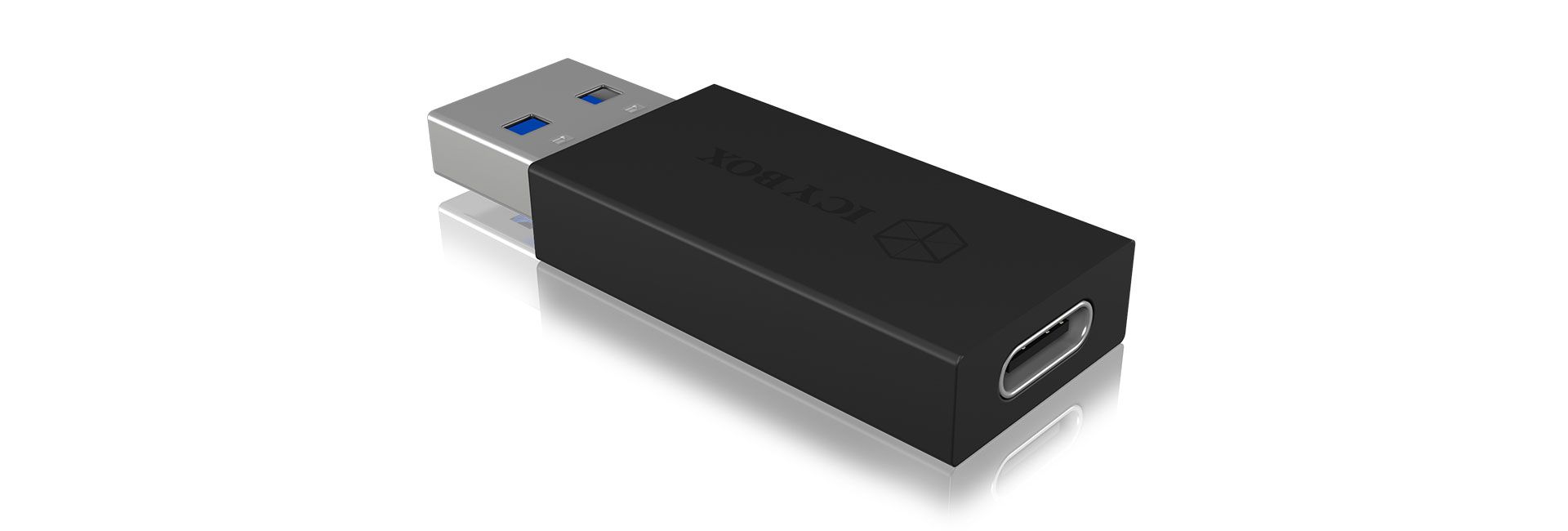 Raidsonic IcyBox IB-CB015 Adapter for USB 3.1 (Gen 2) Type-A plug to Type-C socket Black
