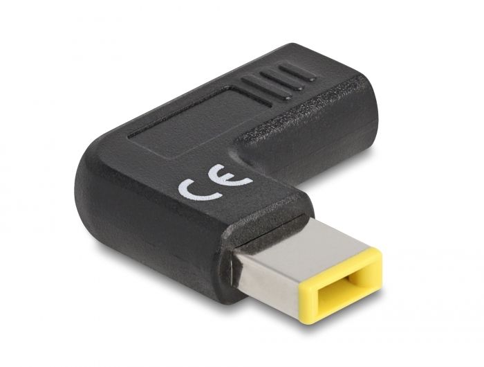 DeLock Adapter for Laptop Charging Cable USB Type-C™ female to Lenovo 11.0 x 4.5 mm male 90° angled Black