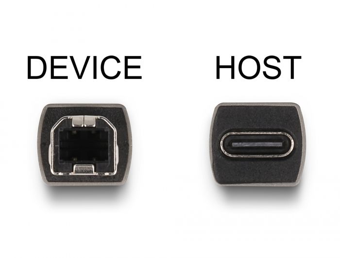 DeLock USB 2.0 Type-C to Type-B adapter Black