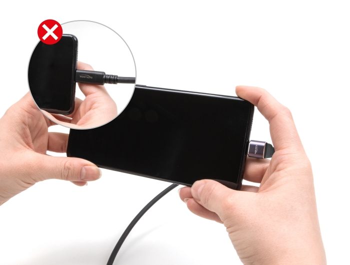 DeLock USB Adapter 40 Gbps USB Type-C PD 3.0 100 W male to female angled 8K 60 Hz metal compact