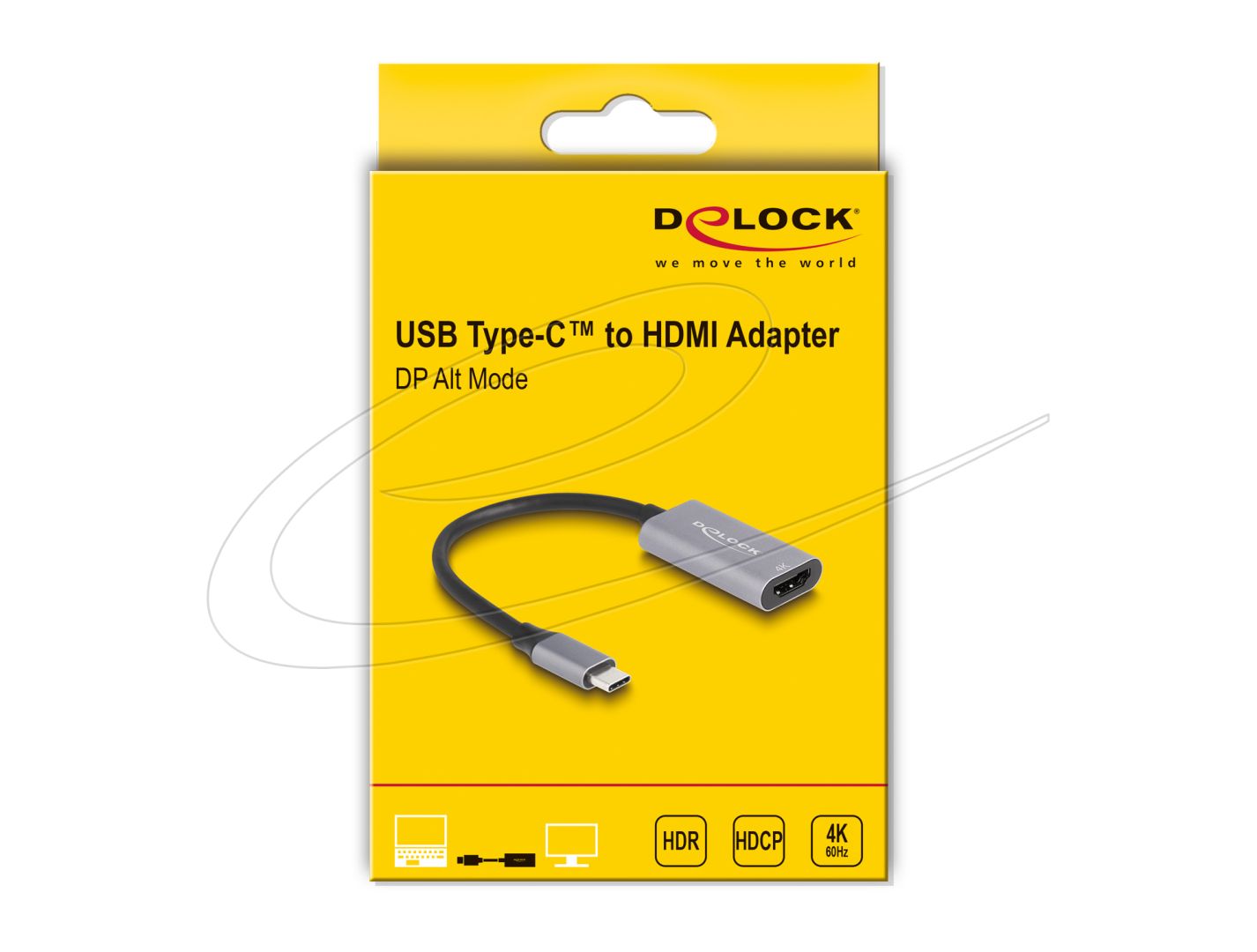 DeLock Adapter USB Type-C™ male to HDMI female 4K Black