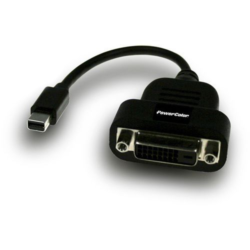 PowerColor Active MiniDisplayPort to Single-Link DVI Adapter Black