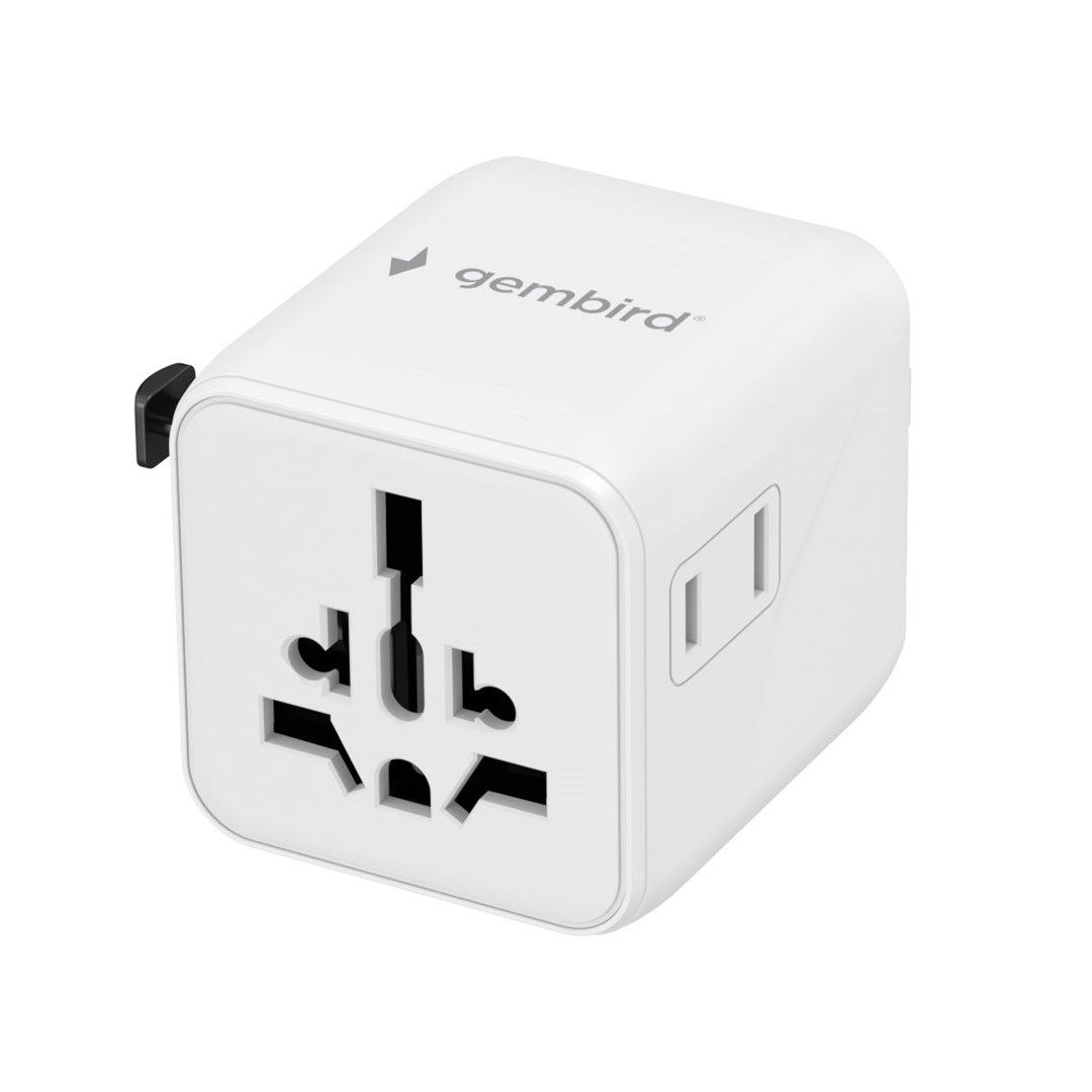 Gembird Universal travel power adapter White