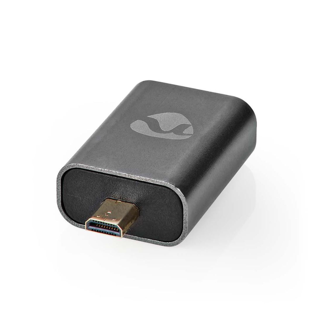 Nedis HDMI Male - HDMI Micro Connector Adapter Gun Metal