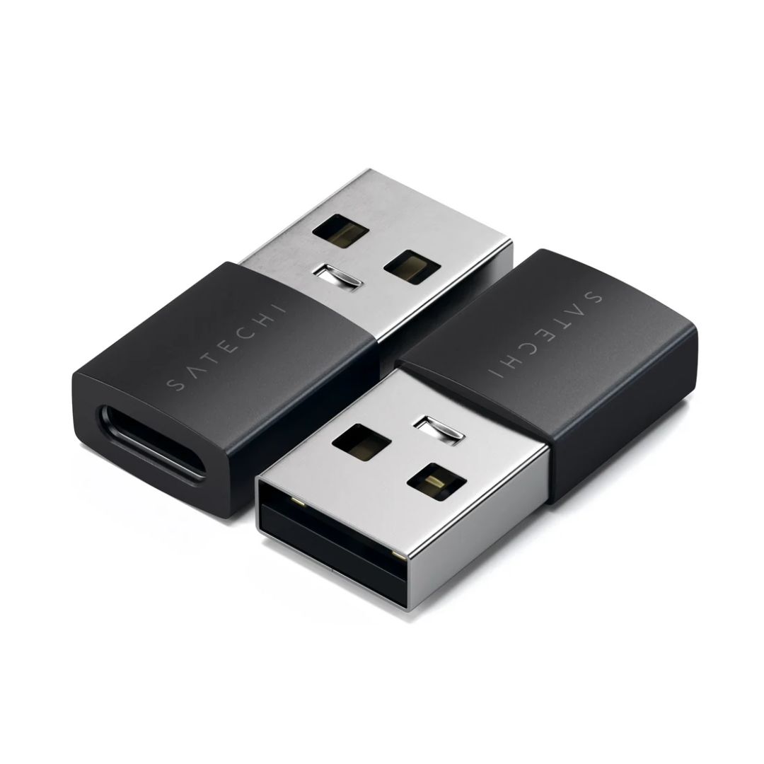 Satechi Type-A to Type-C Adapter Space Black (2 Pack)