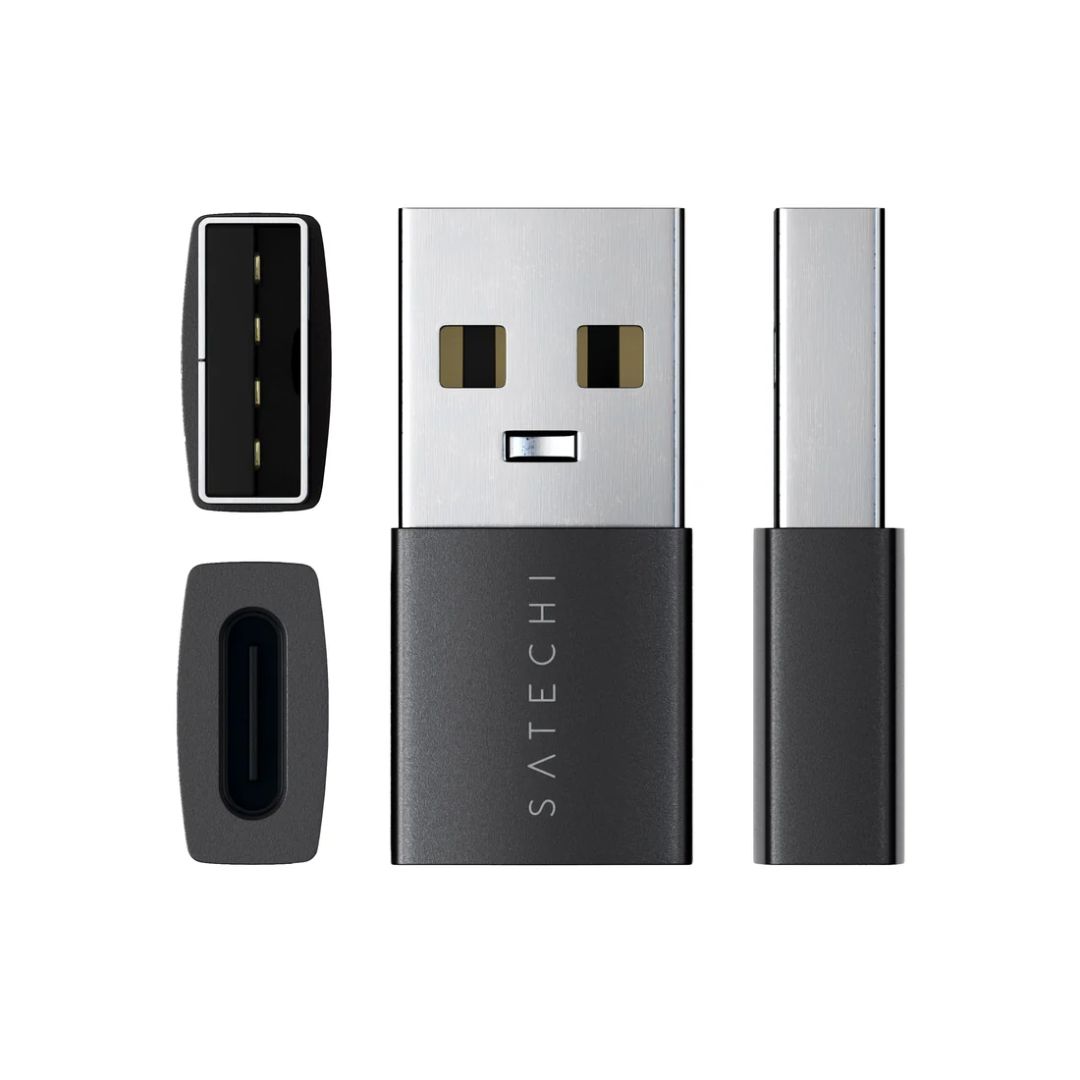 Satechi Type-A to Type-C Adapter Space Black (2 Pack)