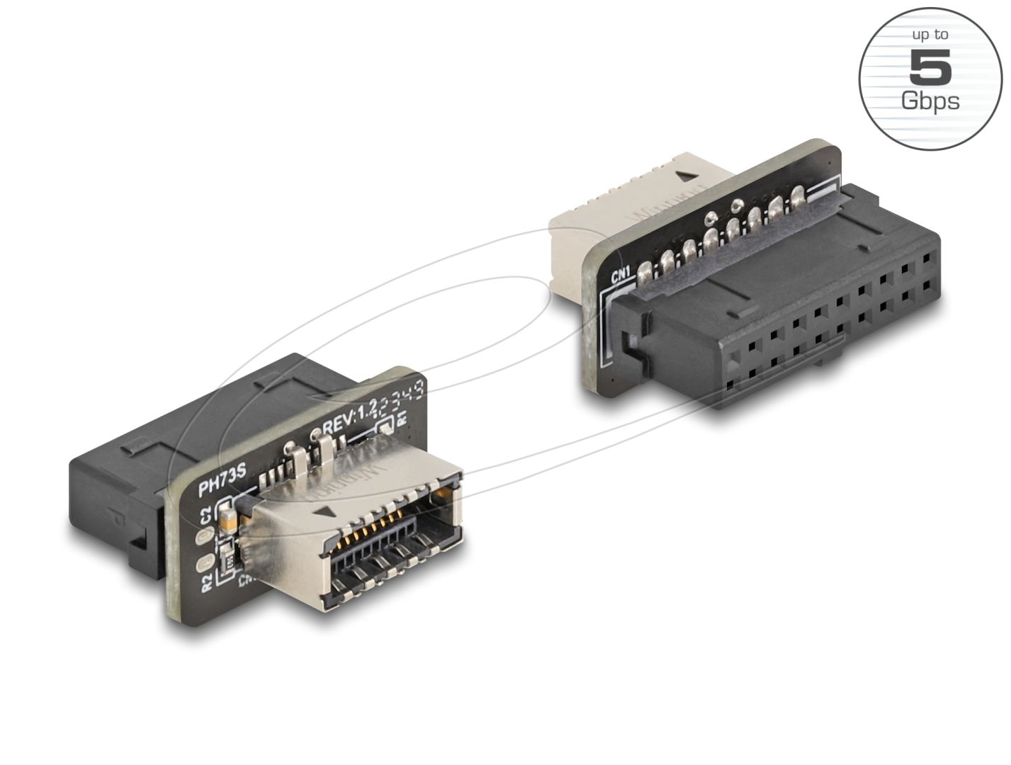 DeLock USB 5 Gbps Adapter Pin Header female to internal Type-E Key A female