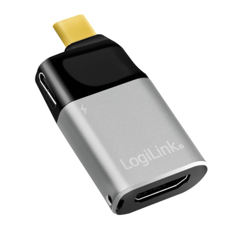 Logilink USB 3.2 Gen2 Type-C adapter C/M HDMI-A+USB-C 4K Black/Grey