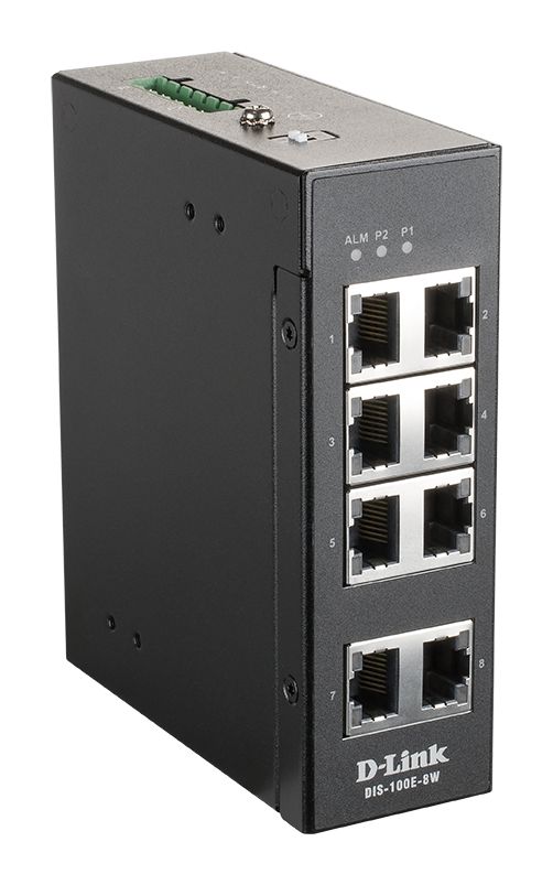 D-Link DIS-100E-8W Industrial Fast Ethernet Unmanaged Switch