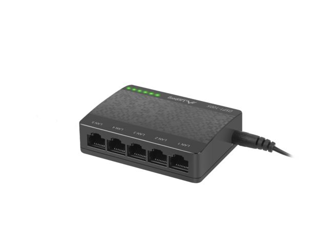 Lanberg DSP1-1005 5X 1GB/S UNMANAGED GIGABIT ETHERNET DESKTOP 5V