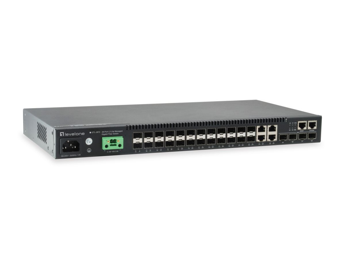 LevelOne GTL-2872 KILBY 28-Port L3 Lite Managed Gigabit Fiber Switch