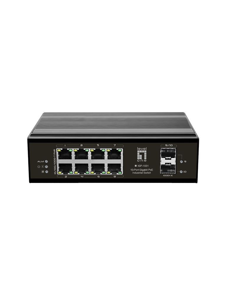 LevelOne IGP-1031 10-Port Gigabit PoE Industrial Switch