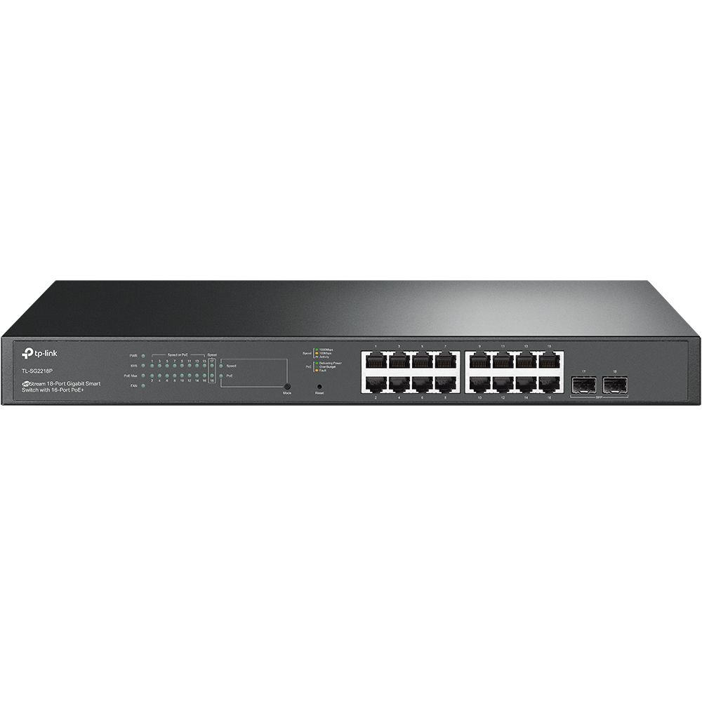 TP-Link TL-SG2218P JetStream 18-Port Gigabit Smart Switch with 16-Port PoE+