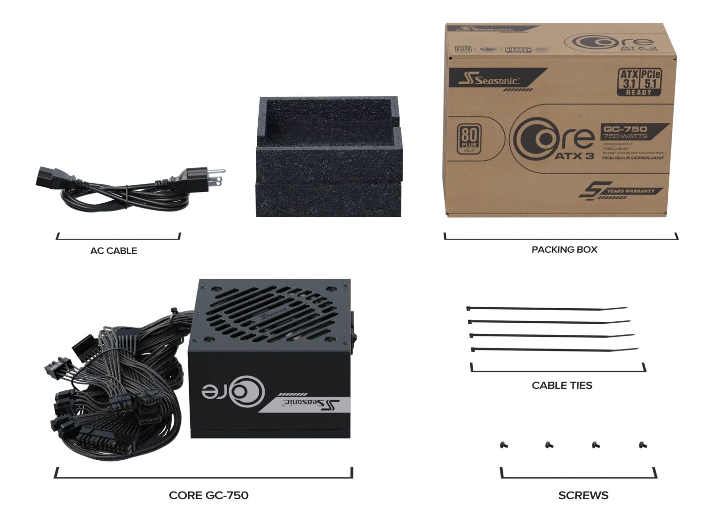 Seasonic 750W 80+ Gold Core GC ATX 3.1