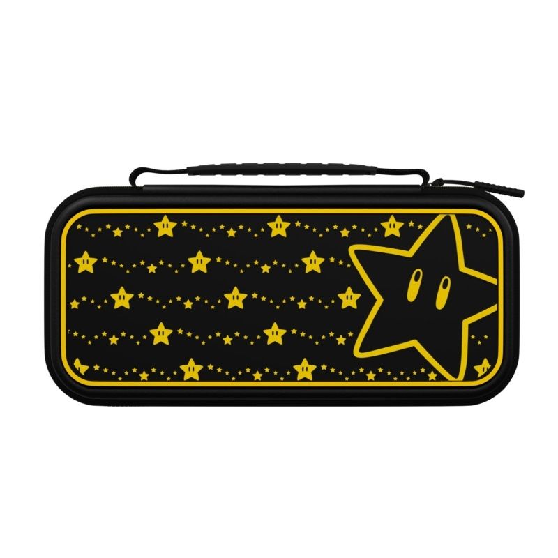 PDP Plus Glow Nintendo Switch/Lite/OLED Super Star Glow in the Dark Case Black/Yellow