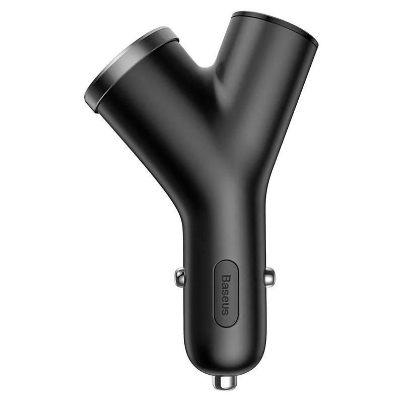 Baseus Y Type Dual Car Charger Black