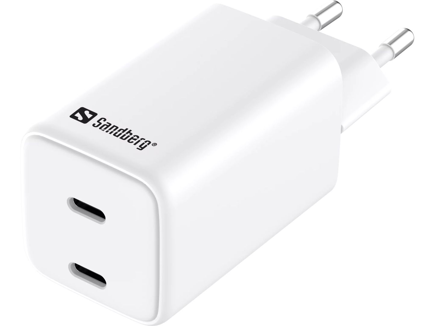 Sandberg AC Charger Dual USB-C PD65W EU White