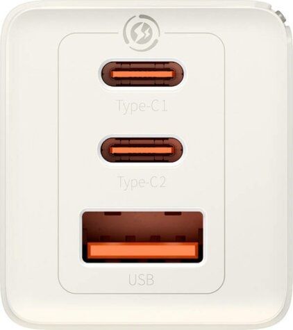 Baseus GaN5 65W Charger with 1m Type-C Cable White